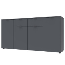 Комод Doros Рон 7 Графіт 4 фасади 2 шухляди 160х38х81 (44900236)